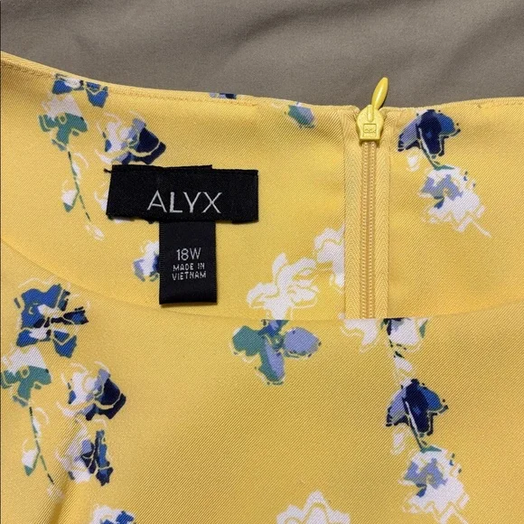 Lovely springy yellow sleeveless dress, Alyx brand, size 18W - Picture 2 of 3